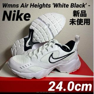 ナイキ(NIKE)のNike ナイキ　ウィメンズ　エア　ハイツ　ホワイト24.0cm 厚底　通学(スニーカー)