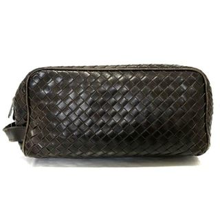 ボッテガヴェネタ(Bottega Veneta)のBOTTEGA VENETA(ボッテガヴェネタ) セカンドバッグ イントレチャート 244706 黒 レザー(セカンドバッグ/クラッチバッグ)