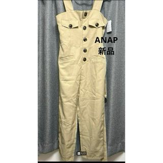 アナップ(ANAP)のアナップ　オールインワン レディース べっこうボタン 飾りベルト付き(サロペット/オーバーオール)