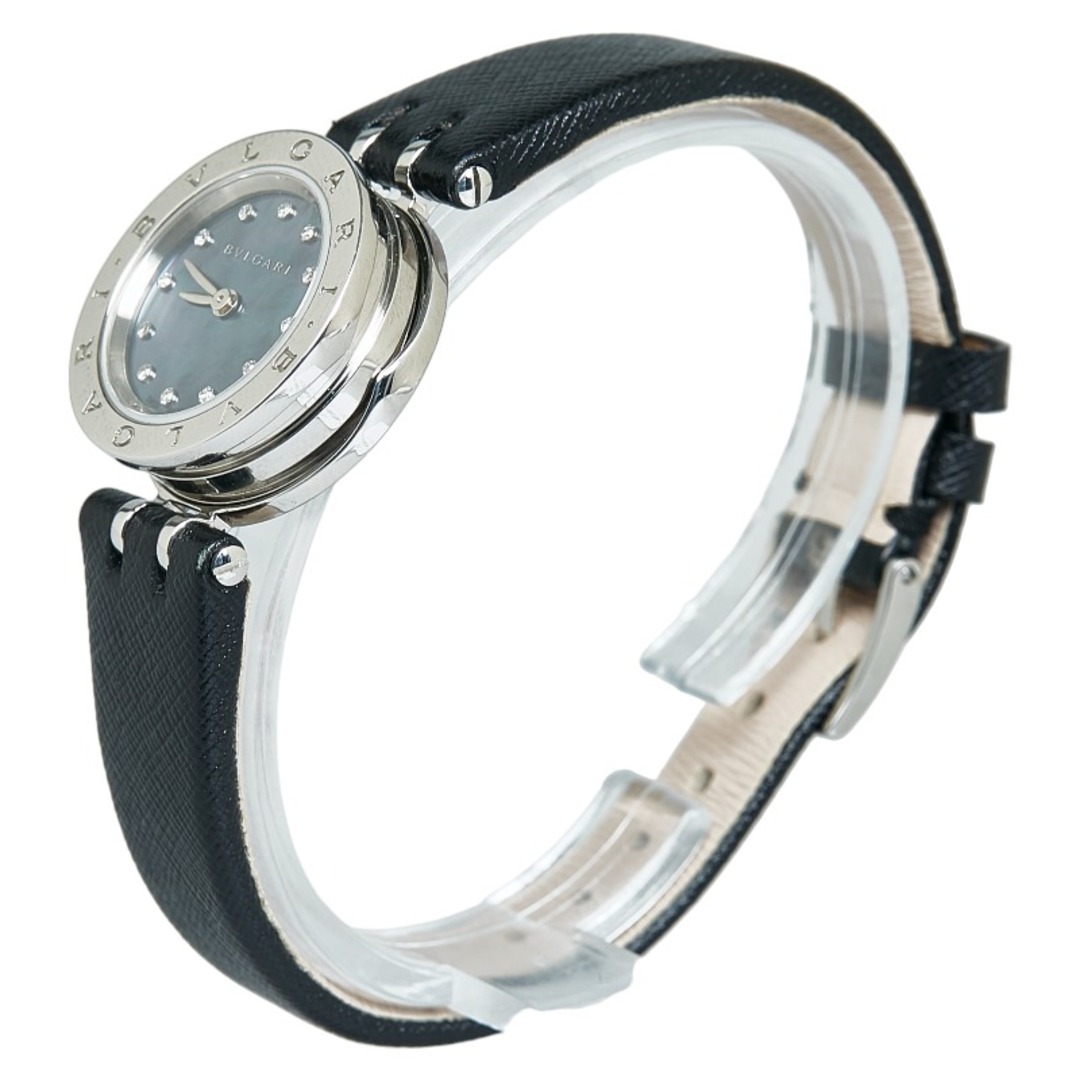 BVLGARI(ブルガリ)のブルガリ ビーゼロワン シェルダイヤ 腕時計 BZ23S クオーツ ネイビー文字盤 ステンレス レディース BVLGARI 【214-27503】 レディースのファッション小物(腕時計)の商品写真