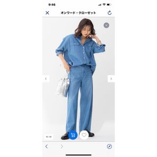 ニジュウサンク(23区)の23区. DENIM  ダンガリーシャツ　38サイズ(シャツ/ブラウス(長袖/七分))