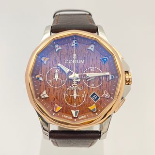 CORUM - 極美定価192.5万　コルム　K18/SS　アドミラル 42 クロノグラフ　箱保