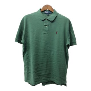 ポロラルフローレン(POLO RALPH LAUREN)のPolo by Ralph Lauren ポロ ラルフローレン ポロシャツ ワンポイント グリーン (メンズ L) 中古 古着 Q6085(ポロシャツ)