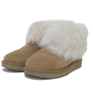 アグ(UGG)のUGG アグ ブーツ ムートンブーツ キャメル 23.cm スワロフスキー スウェード ファー VALENTINA ヴァレンティナ シューズ 靴 カジュアル【レディース】(ブーツ)