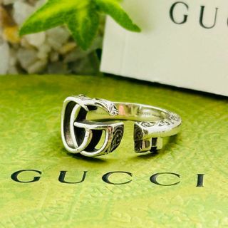 グッチ(Gucci)の【美品】　GUCCI ダブルG キー　アラベスク　リング　17号　箱袋ケアカード(リング(指輪))