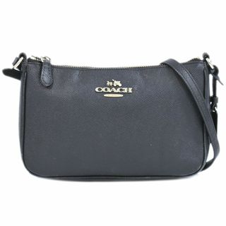 コーチ(COACH)の本物 コーチ COACH レザー ショルダーバッグ ポシェット ブラック 34444 バッグ 中古(ショルダーバッグ)