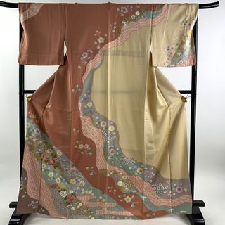 訪問着 身丈168.5cm 裄丈67cm 正絹 名品 【中古】(着物)