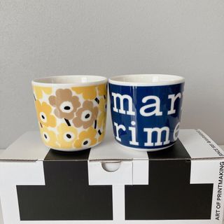 マリメッコ(marimekko)の【新品•未使用】marimekko 日本限定　UNIKKO ロゴ　ラテマグセット(グラス/カップ)