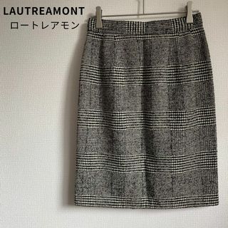 LAUTREAMONT - LAUTREAMONT ロートレアモン タイトスカート チェック ひざ丈