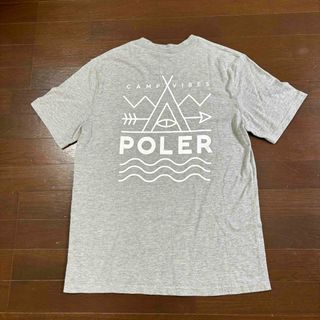 ポーラー(POLeR)のPOLeR ポーラー❗️メンズ　半袖　Tシャツ　カットソー　ビッグロゴ　グレーM(Tシャツ/カットソー(半袖/袖なし))