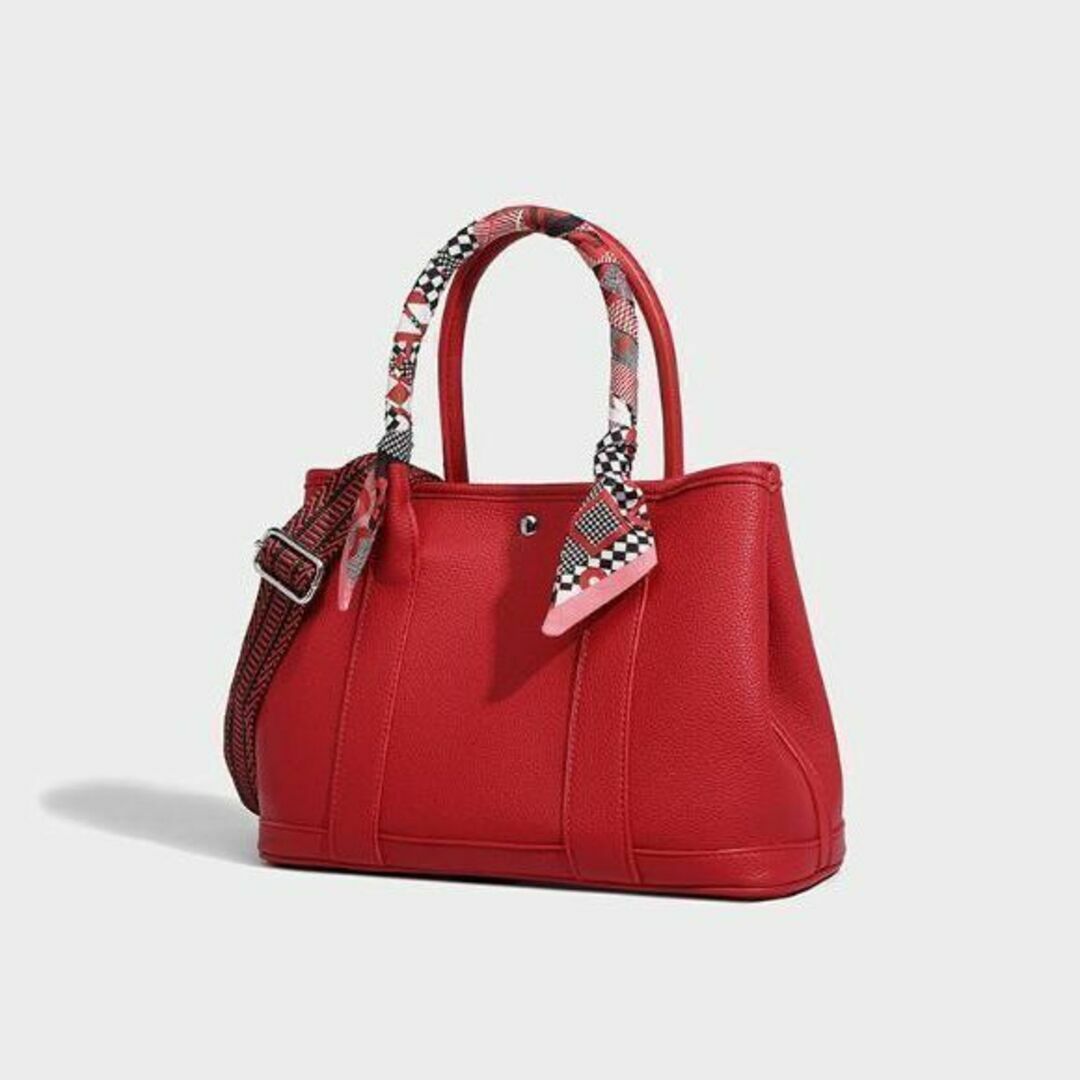 GA　ハンドバッグ　高級　PU革 レッド 赤色 レディースのバッグ(ハンドバッグ)の商品写真