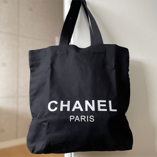 CHANEL - Chanel キャンバス　トートバッグ　(ブラック)