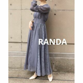 RANDA - 【新品】RANDA ジャガードシフォン切り替えワンピース