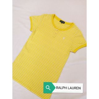 ラルフローレン(Ralph Lauren)の【RALPH LAUREN】キッズ・半袖・Tシャツ・ボーダー・黄色・140cm(Tシャツ/カットソー)