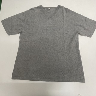 MUJI (無印良品) - 無印良品　半袖　Vネック  コットン ニットTシャツ　半袖セーター  Mサイズ