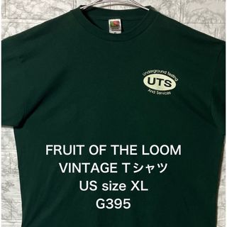 フルーツオブザルーム(FRUIT OF THE LOOM)のアメリカ古着FRUIT OF THE LOOM XLサイズ モスグリーンTシャツ(Tシャツ/カットソー(半袖/袖なし))