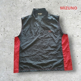 ミズノ(MIZUNO)の【ミズノ】　ゴルフ男性用ベスト　黒&赤　T-ZOIDPLUS(Tシャツ/カットソー(半袖/袖なし))
