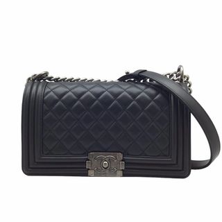 シャネル(CHANEL)のCHANEL　シャネル　ボーイシャネル　A67086　Y04638　94305　ショルダーバッグ　シルバー金具　ブラック　ボーイ　ハンドバッグ　バッグ　ショルダー　肩掛け　斜め掛け　レディース　メンズ　ユニセックス(ショルダーバッグ)