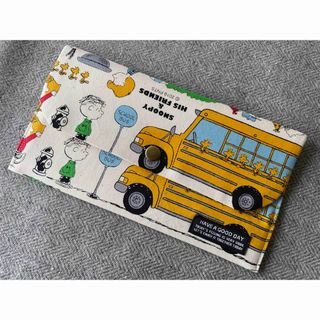 スヌーピー(SNOOPY)のハンドメイド　マスクケース　スヌーピー　BUS(ポーチ)