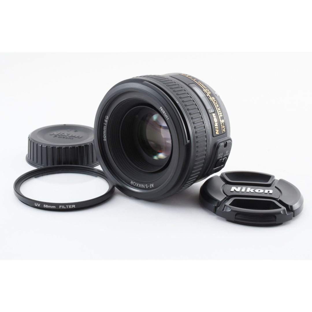 Nikon(ニコン)の☆美品【NIKON】AF-S NIKKOR 50mm F1.8 G ニコン スマホ/家電/カメラのカメラ(レンズ(単焦点))の商品写真