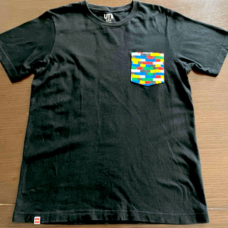 ユニクロ　Tシャツ　レゴ　メンズ　黒(Tシャツ/カットソー(半袖/袖なし))