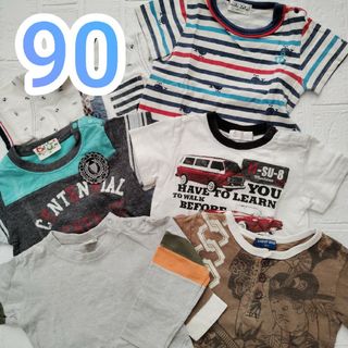 90cm ポロシャツ Tシャツ 3着 ＆ロンＴ 2着 計6点セット(Tシャツ/カットソー)