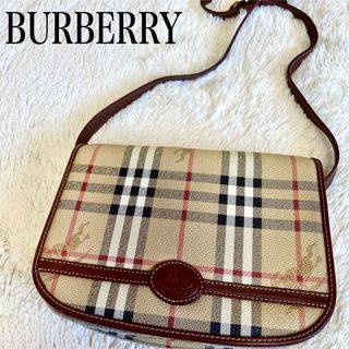 バーバリー(BURBERRY)の美品 BURBERRY PVC シャドーホース ノバチェック ショルダーバッグ(ショルダーバッグ)