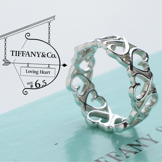 ティファニー(Tiffany & Co.)の美品 ティファニー ラヴィングハート バンド 925 リング 6.5号(リング(指輪))