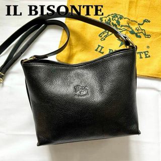 IL BISONTE - ✨美品✨大人気　イルビゾンテ　ショルダーバッグ　レザー　ブラック　クロスボディ