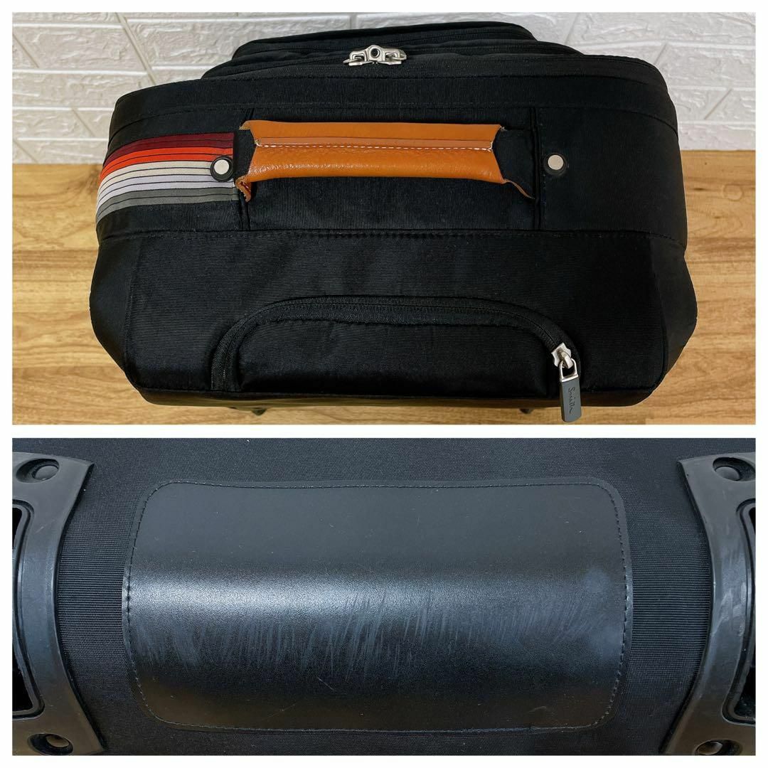 Paul Smith(ポールスミス)の【良品】Paul Smith ポールスミス ソフトキャリーケース　ブラック メンズのバッグ(トラベルバッグ/スーツケース)の商品写真