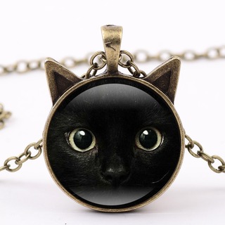 【数量限定】黒猫　ペンダント　ネックレス　レトロ　ゴールド　猫好き　ヴィンテージ(ネックレス)