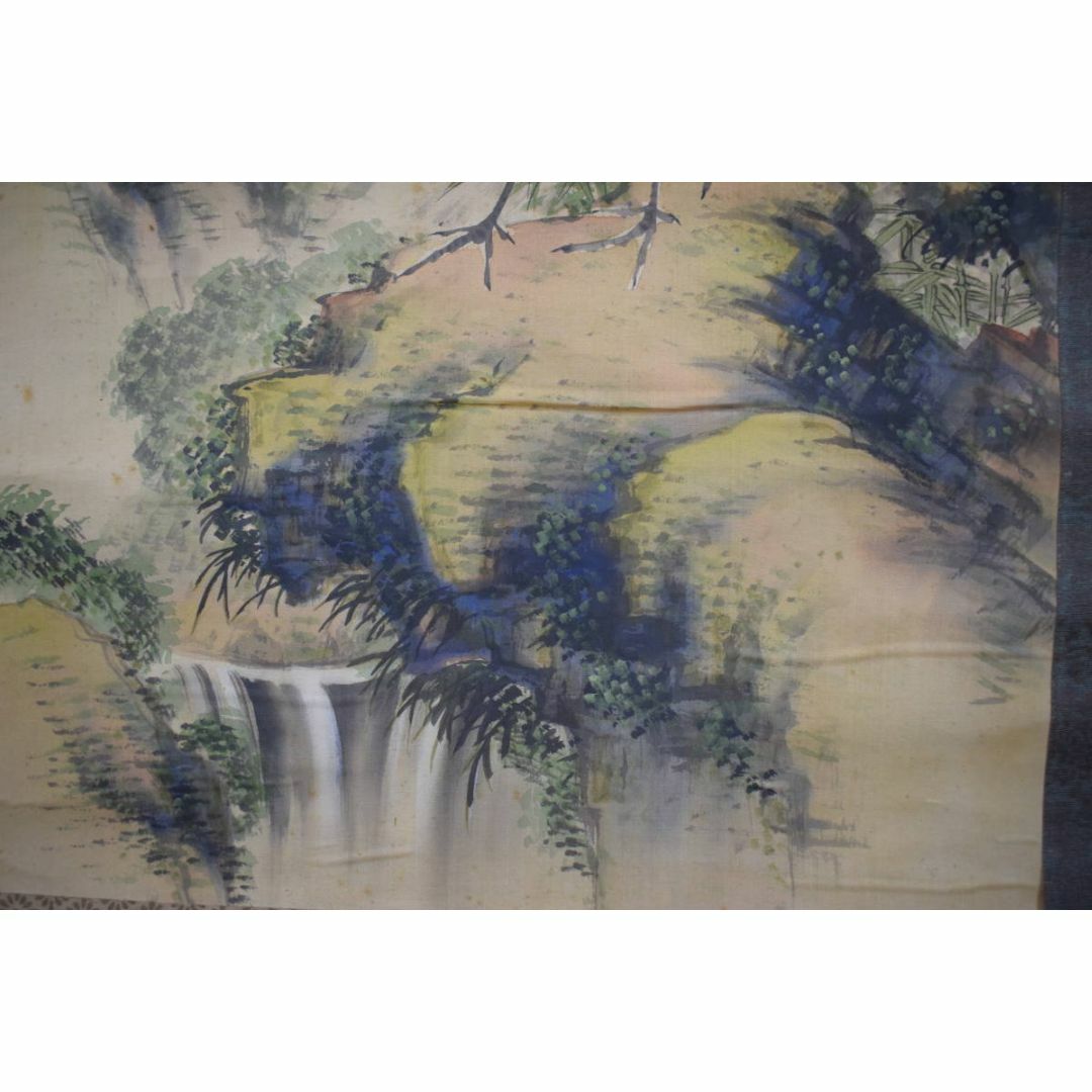 山本梅逸/松鶴図/松下双鶴図/掛軸☆宝船☆Z-413 山本梅逸/松鶴図/松下双鶴図/掛軸☆宝船☆Z-413