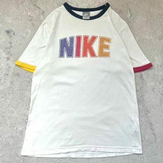 ナイキ(NIKE)の【レアデザイン】00s ナイキ かまぼこロゴクレイジー リンガーネック Tシャツ(Tシャツ/カットソー(半袖/袖なし))