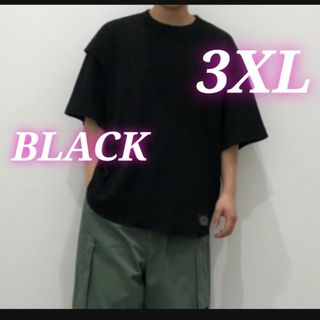 ドライワッフルT　GU　UNDERCOVER　ブラック　3XL　アンダーカバー(Tシャツ/カットソー(半袖/袖なし))