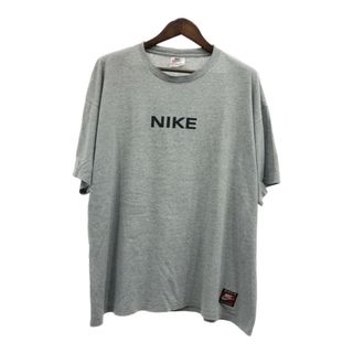 ナイキ(NIKE)の90年代 NIKE ナイキ 半袖Ｔシャツ スポーツ ロゴ グレー (メンズ XL) 中古 古着 Q6149(Tシャツ/カットソー(半袖/袖なし))