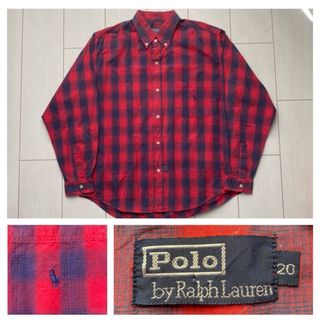 ポロラルフローレン(POLO RALPH LAUREN)の美品 90s POLO ラルフローレン OMBRE オンブレ シャドー チェック(シャツ)