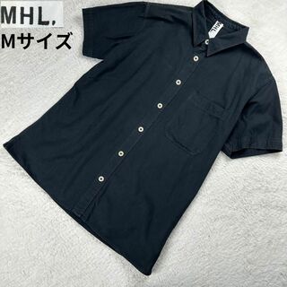 エムエイチエル(MHL.)のMHL./エムエイチエル✨半袖シャツ レギュラーカラー ブラック Mサイズ(シャツ)