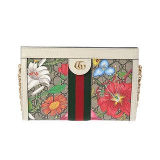 グッチ(Gucci)のグッチ オフィディア GGフローラ スモール ショルダーバッグ 白(ショルダーバッグ)