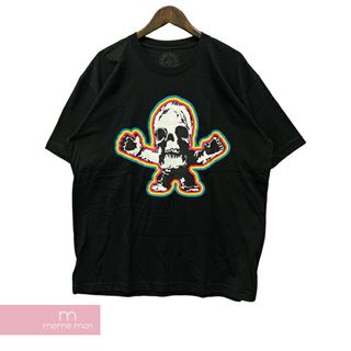 クロムハーツ(Chrome Hearts)のCHROME HEARTS 2024SS FOTI Rainbow Scroll Logo Tee クロムハーツ フォティ レインボースクロールロゴTシャツ 半袖カットソー スカル バックスクロール ブラック サイズXL【240508】【新古品】【me04】(Tシャツ/カットソー(半袖/袖なし))