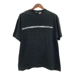 ダナキャランニューヨーク(DKNY)の90年代 USA製 DKNY ダナキャランニューヨーク 半袖Ｔシャツ ブラック (メンズ L) 中古 古着 Q6150(Tシャツ/カットソー(半袖/袖なし))