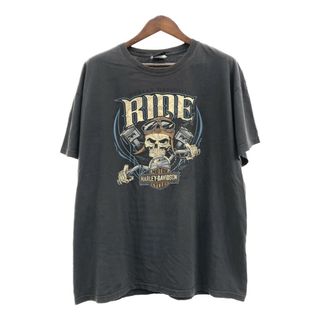 ハーレーダビッドソン(Harley Davidson)のHARLEY DAVIDSON ハーレーダビッドソン 半袖Ｔシャツ 大きいサイズ ロゴ グレー (メンズ XX-LARGE) 中古 古着 Q6154(Tシャツ/カットソー(半袖/袖なし))