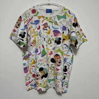 ディズニー(Disney)のディズニー　ランド　リゾート　35周年　総柄　Tシャツ　M(Tシャツ(半袖/袖なし))