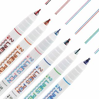 2lines-pen(2色一体)ラインペン-6色セット 2lines-pen(水(その他)