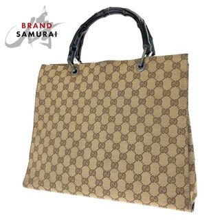 グッチ(Gucci)のGUCCI グッチ バンブー GGキャンバス 0021010 ハンドバッグ トートバッグ レディース 405770 【中古】(ハンドバッグ)