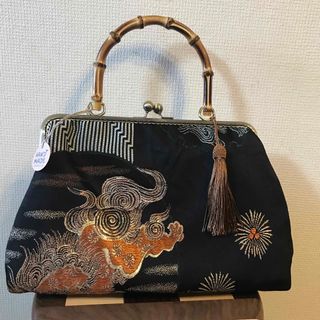 ハンドメイド　帯リメイク　がま口　バッグ(ハンドバッグ)