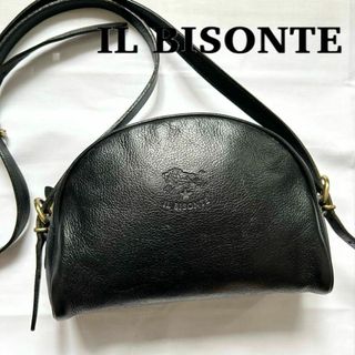 IL BISONTE - ✨極美品✨激レア　イルビゾンテ　ショルダーバッグ　レザー　ブラック　ハーフムーン