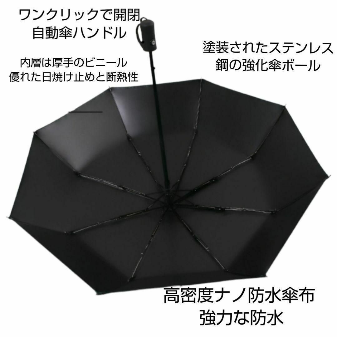 折りたたみ日傘遮光　軽量　ワンタッチ晴雨兼用　暑さ対策紫外線対策UVカット 黒5 レディースのファッション小物(傘)の商品写真