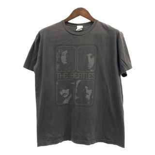 00年代 THE BEATLES ザ・ビートルズ apple 半袖Ｔシャツ バンドT グレー (メンズ LARGE) 中古 古着 Q6155(Tシャツ/カットソー(半袖/袖なし))