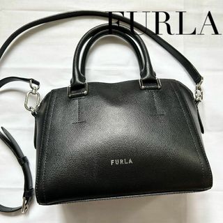 ✨極美品✨2way FURLA ショルダーバッグ　ハンドバッグ　レザー　黒　現行