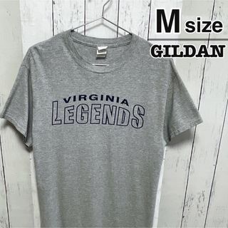 ギルタン(GILDAN)のUSA古着　GILDAN　Tシャツ　M　グレー　プリント　ロゴ　バージニア　半袖(Tシャツ/カットソー(半袖/袖なし))